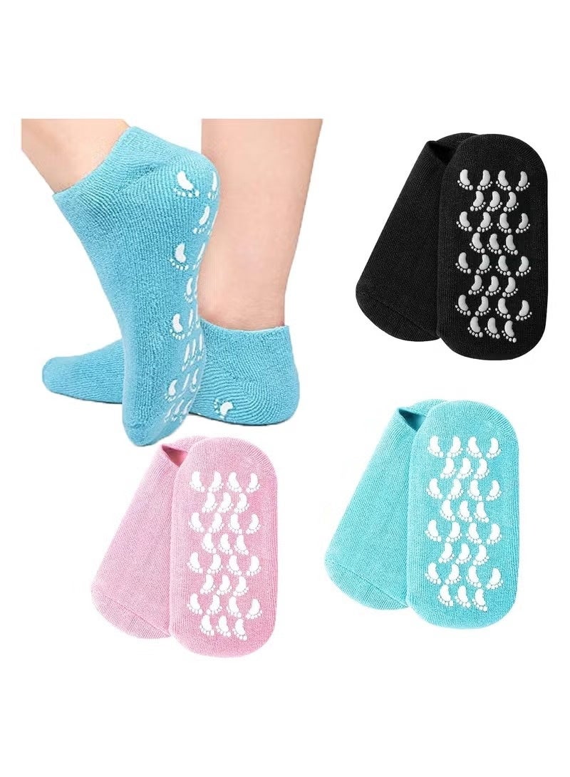 Moisturizing Gel Socks for Men & Women - Infused with Essential Oils & Vitamins for Dry Cracked Feet - Image 1