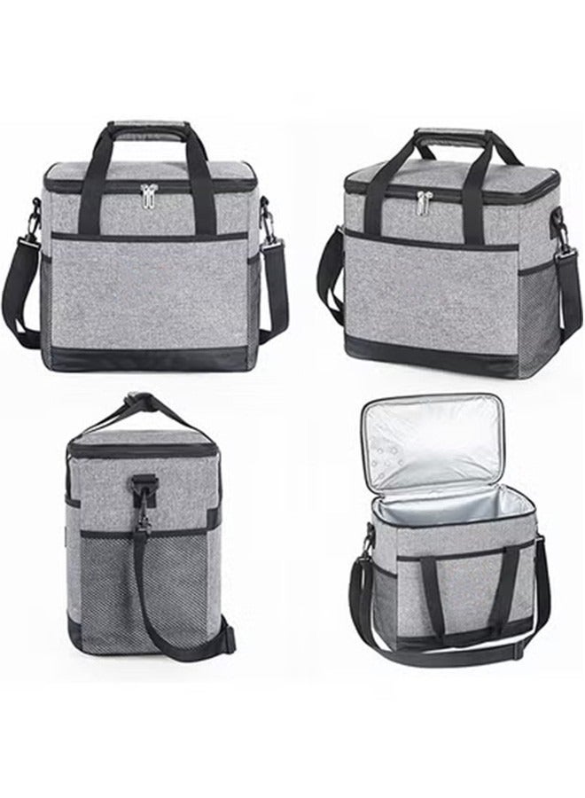 Soft Cooler Bag, Insulated Oxford Lunch Bag with Shoulder Strap, Portable and Leakproof Grocery Bag for Indoor Outdoor, BBQ, Beach, Camping, Picnic, Travel(25L) - Image 3
