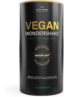 THE PROTEIN WORKS Vegan Wondershake Multi Award Winning Vegan Powder 30 Servings Strawberries And Cream  - Image 1