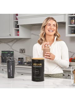 THE PROTEIN WORKS Vegan Wondershake Multi Award Winning Vegan Powder 30 Servings Strawberries And Cream  - Image 4