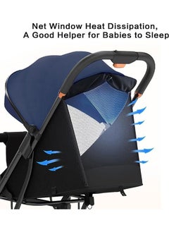 Bukela Lightweight Travel Stroller, Compact Toddler Travel Stroller for Airplane, One-Hand Folding Baby Stroller,Umbrella Stroller with 5-Point Harness,Adjustable Backrest/Footrest/T-Shaped Bumper,0-3years  - Image 2