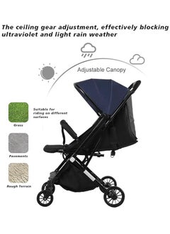 Bukela Lightweight Travel Stroller, Compact Toddler Travel Stroller for Airplane, One-Hand Folding Baby Stroller,Umbrella Stroller with 5-Point Harness,Adjustable Backrest/Footrest/T-Shaped Bumper,0-3years  - Image 3