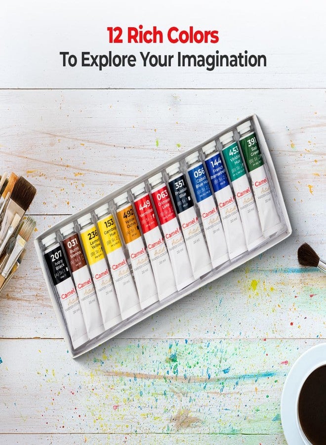 Camel Artist's Water Color - 20ml Each, 12 Shades - Image 2