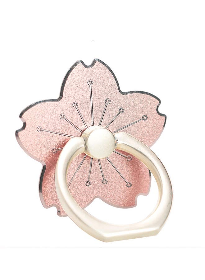 2-Pieces Creative Flower Metal Mobile Phone Ring Desktop Folding Mobile Phone Holder Ring - Image 1