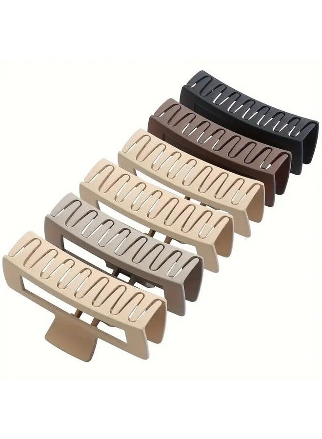 Minta Extra Large Hair Clips: Big Claw Clips for Thick Long Curly Hair, Strong Hold Claw Clip Oversized Non-slip Square Hair Clips for Women, Matte XL Jumbo Claw Clips, Multi-color gifts - Image 1