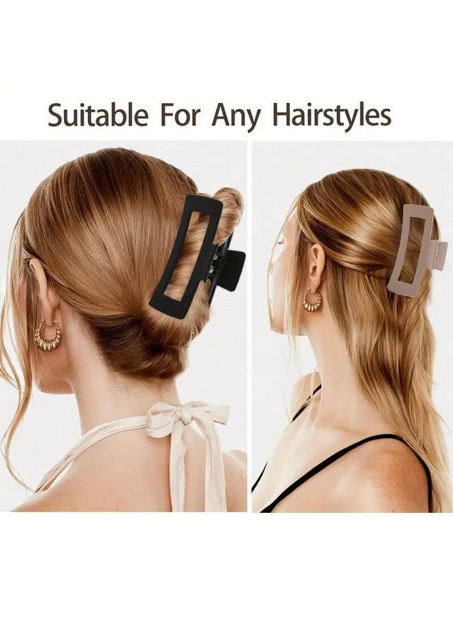 Minta Extra Large Hair Clips: Big Claw Clips for Thick Long Curly Hair, Strong Hold Claw Clip Oversized Non-slip Square Hair Clips for Women, Matte XL Jumbo Claw Clips, Multi-color gifts - Image 3