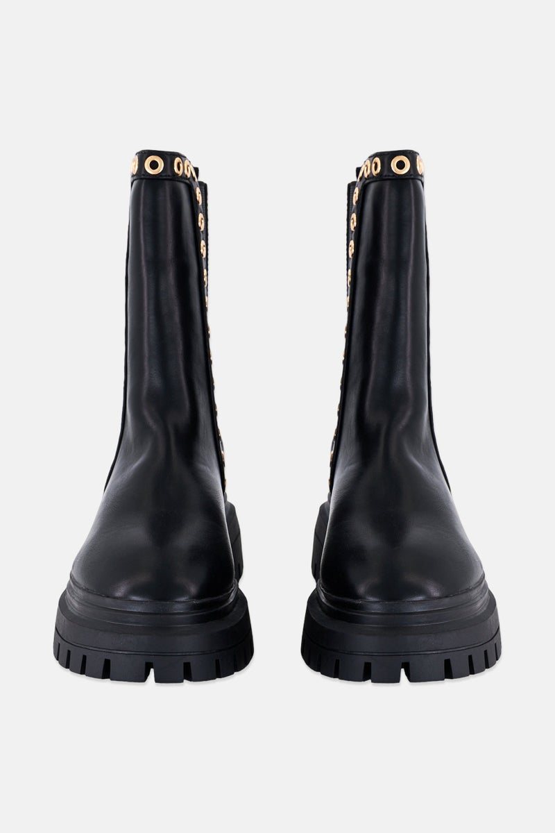 Reserved Women Slip On Ankle Boots, Black  - Image 3