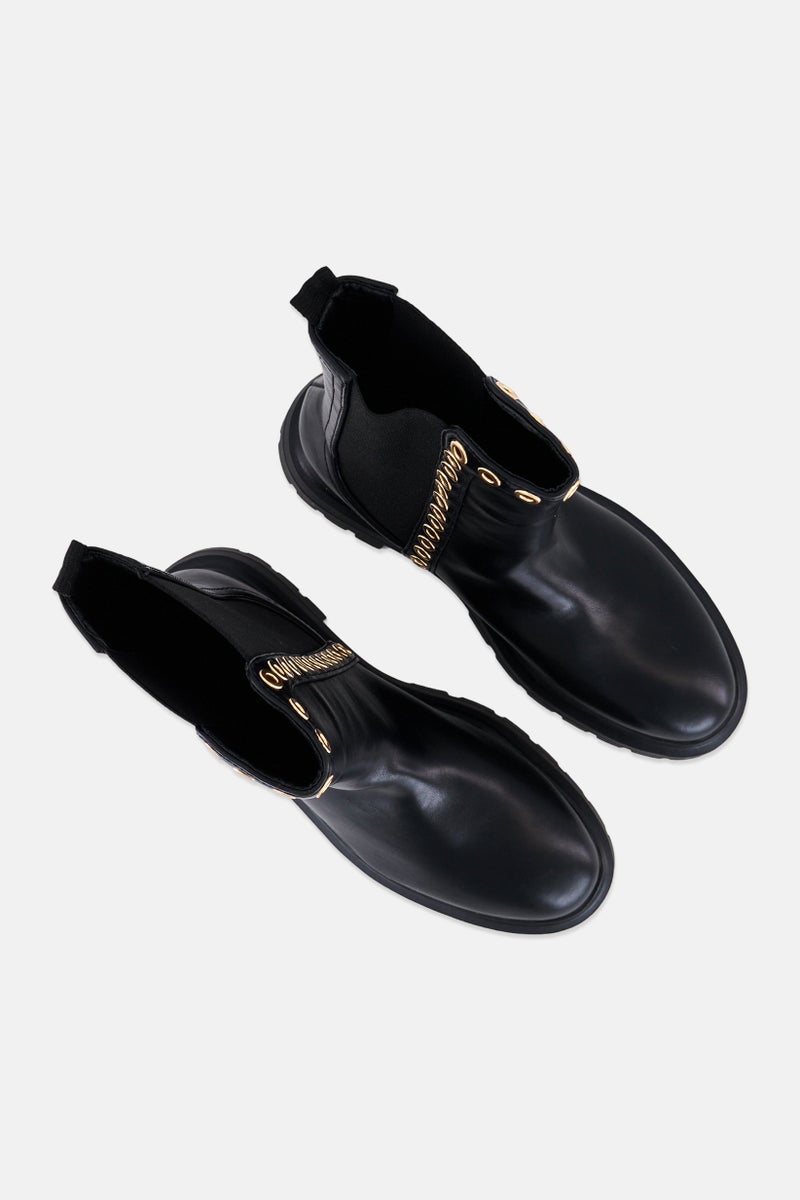 Reserved Women Slip On Ankle Boots, Black  - Image 4