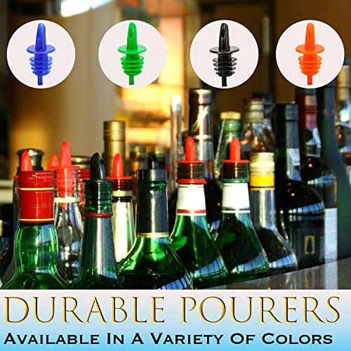 EHOMEA2Z Shaved Ice Pourers 12 Pack - Ideal for Snow Cone Syrup Bottles, Shaved Ice Syrups, Snow Cone Accessories, Liquor, Juice, Salad Dressing - Free Flow Pourers - Plastic Bottle (12,Blue) - Image 4