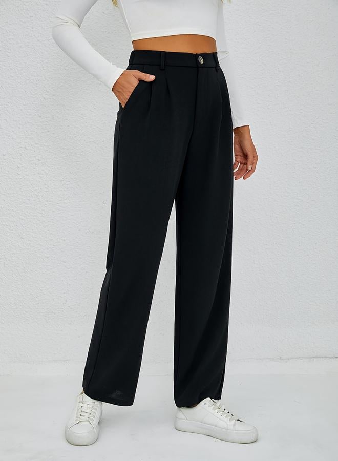 Take Two Solid Pleated Straight Leg Pants - Image 5