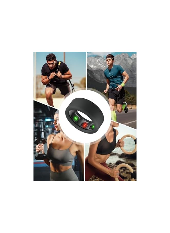 S-TOP 4 Pack Ring Protector Compatible for Oura Ring, Silicone Case Finger Woking Out Women Men,Black*2+Clear*2, S for 6/7/8/9/10 - Image 4