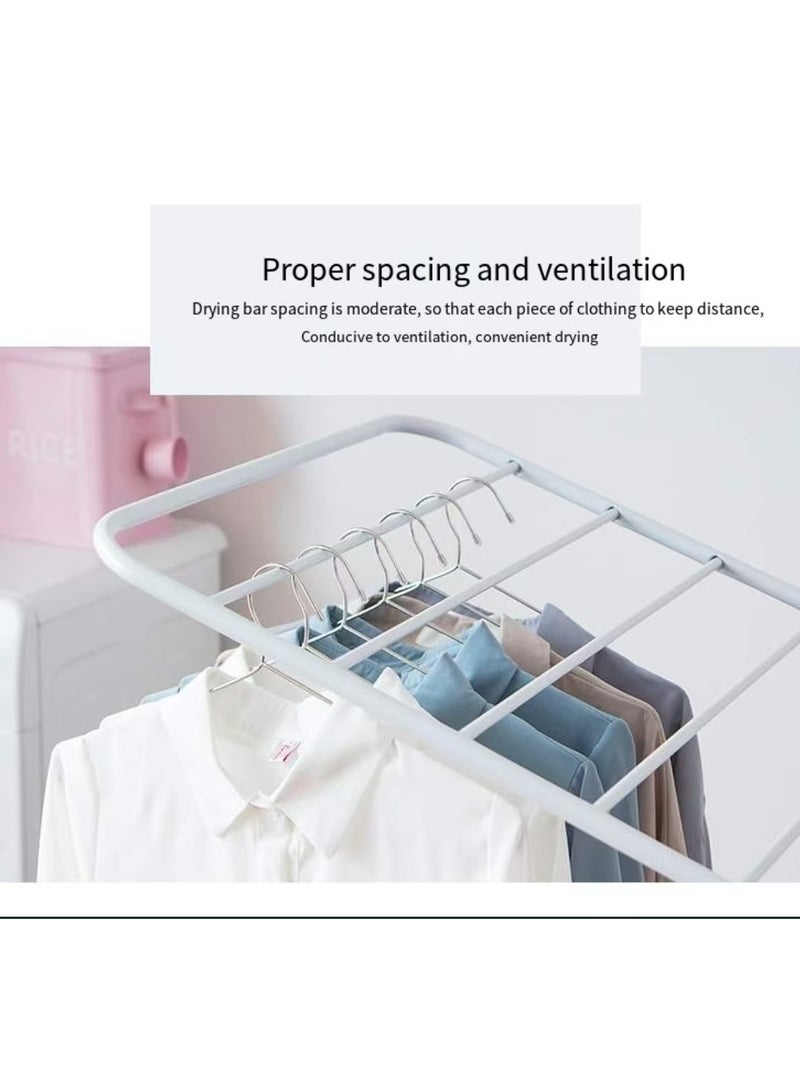 Double bracket galvanized steel laundry rack gray - Image 3