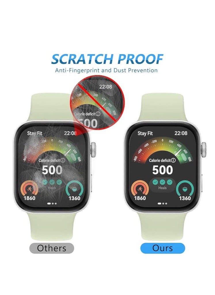 3 Pieces Protective Film for Huawei Watch Fit 3, Ultra Transparent Full Coverage Screen Protector in PMMA Composite Material, Dustproof and Scratch Proof Screen