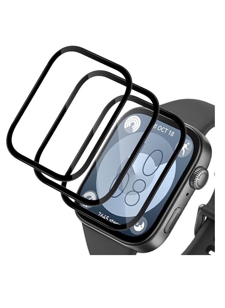 3 Pieces Protective Film for Huawei Watch Fit 3, Ultra Transparent Full Coverage Screen Protector in PMMA Composite Material, Dustproof and Scratch Proof Screen