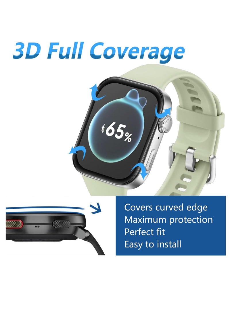 3 Pieces Protective Film for Huawei Watch Fit 3, Ultra Transparent Full Coverage Screen Protector in PMMA Composite Material, Dustproof and Scratch Proof Screen