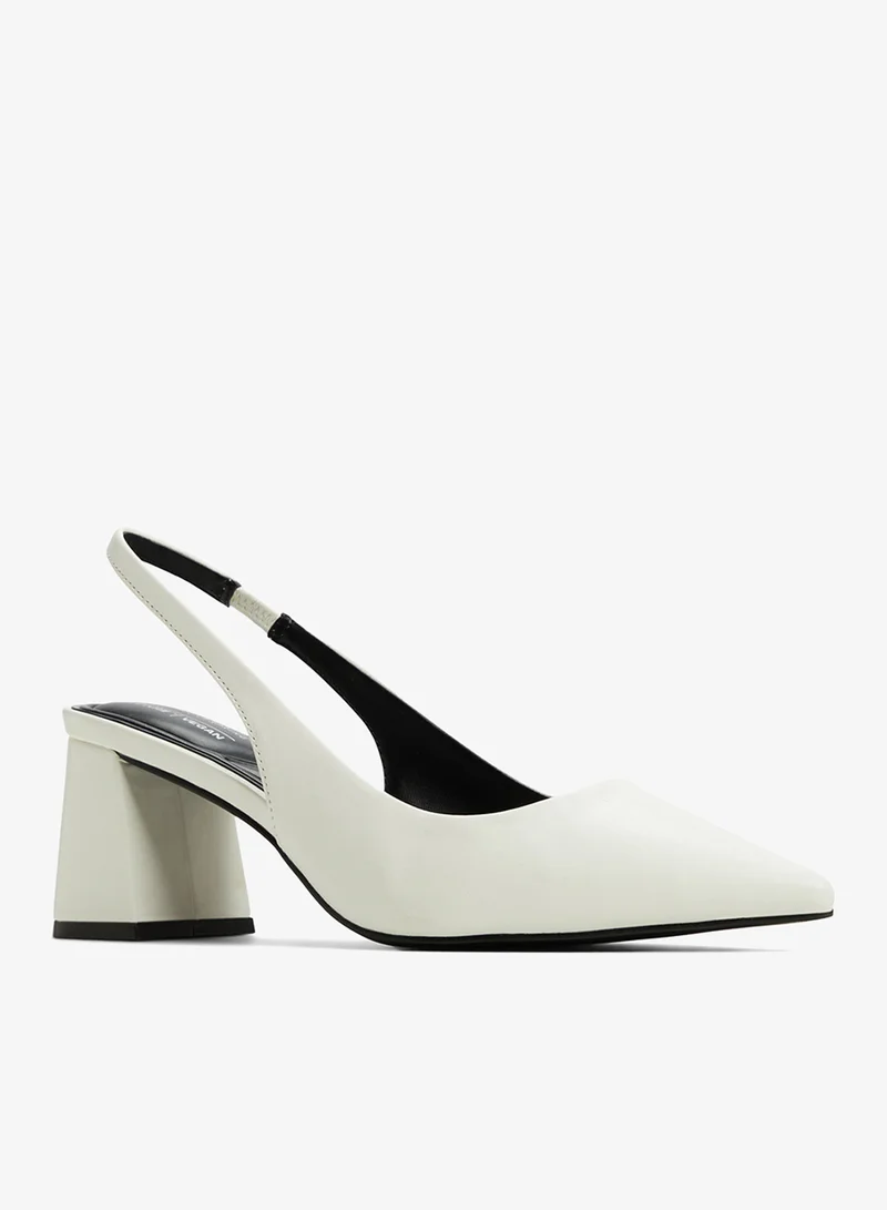 CALL IT SPRING WHITE Evelyynn Slingback Heeled Sandals for Women | Best Price UAE