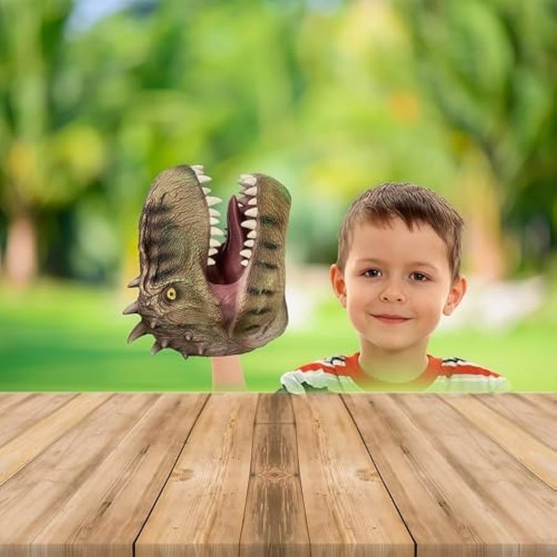 Giganotosaurus Dinosaur Hand Puppet, Realistic Dinosaur Scary Toys, Great Party Supplies, Boys Birthday Gift, Collection, Cake Topper and Room Decoration for Kids 3 Years Old and Up - Image 5