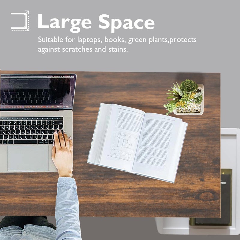 BestOffice Computer Desk,Home Office Desk, Modern Simple Style for Home Office Study Writing (Brown, 32 Inch) - Image 3