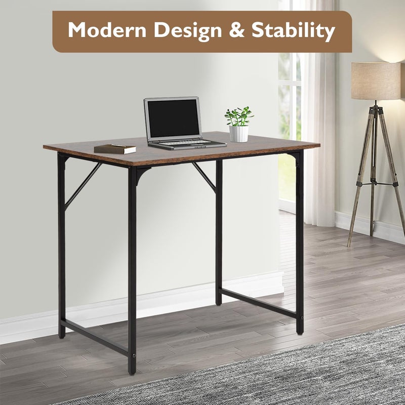 BestOffice Computer Desk,Home Office Desk, Modern Simple Style for Home Office Study Writing (Brown, 32 Inch) - Image 2