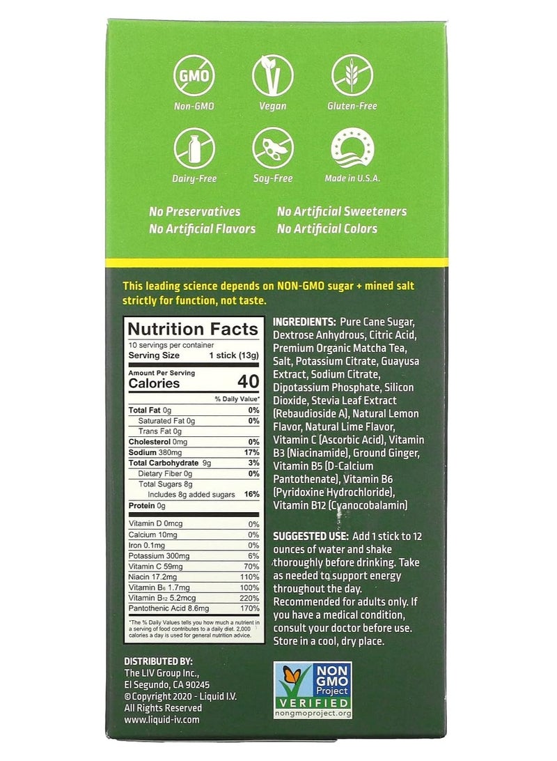 ليكويد آي.في. Energy Multiplier، مزيج مشروب الطاقة فائق الشحن، بالليمون والزنجبيل، 10 عبوات، 0.56 أونصة (16 جم) لكل واحدة - Image 2