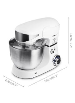 sokany Stand Mixer, 5 liters, 1000 watts, Multi-function Kitchen Machine, with Lid Splash-Proof SC-206 White  - Image 5