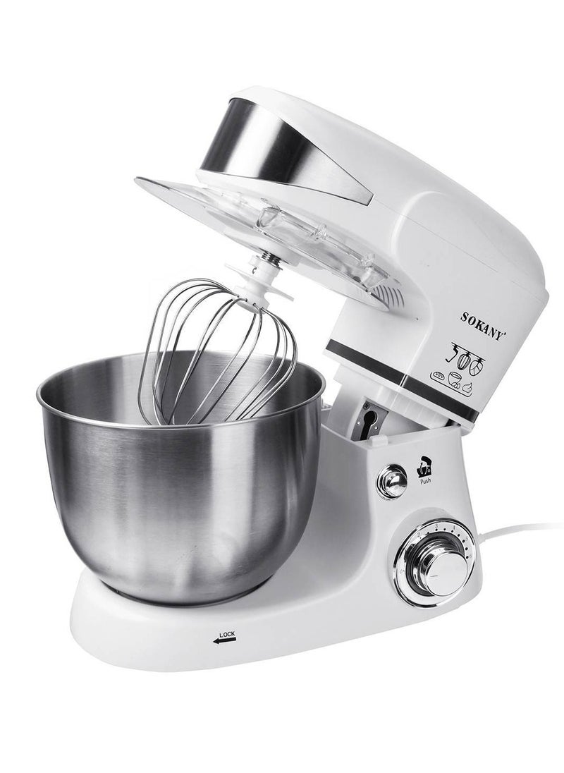 sokany - Stand Mixer, 5 liters, 1000 watts, Multi-function Kitchen Machine, with Lid Splash-Proof SC-206 White - Image 1