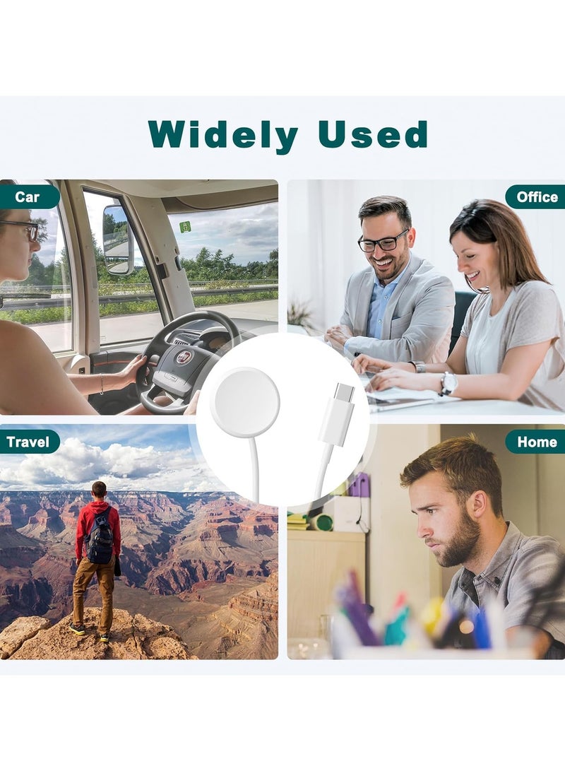 Charge Compatible with Google Pixel Watch Fast Charging USB -Tybe C - Cable, 3.3FT Replacement Magnetic Charging Cable Only for Google Pixel Watch (Not for Pixel Watch 2) (White) - Image 2