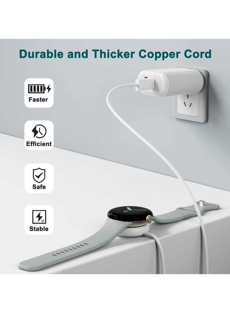 Charge Compatible with Google Pixel Watch Fast Charging USB -Tybe C - Cable, 3.3FT Replacement Magnetic Charging Cable Only for Google Pixel Watch (Not for Pixel Watch 2) (White) - Image 3