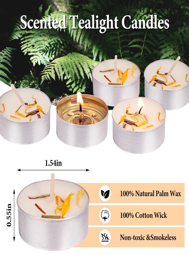 simeitol Citronella Scented Tealight Candles Outdoor, 16pack - 4-Hour White Tea Lights, 100% Natural Palm Wax Tea Lights Candle, Paraffin-Free, Scented Votive Candles for Indoor/Outdoor Use - Image 2