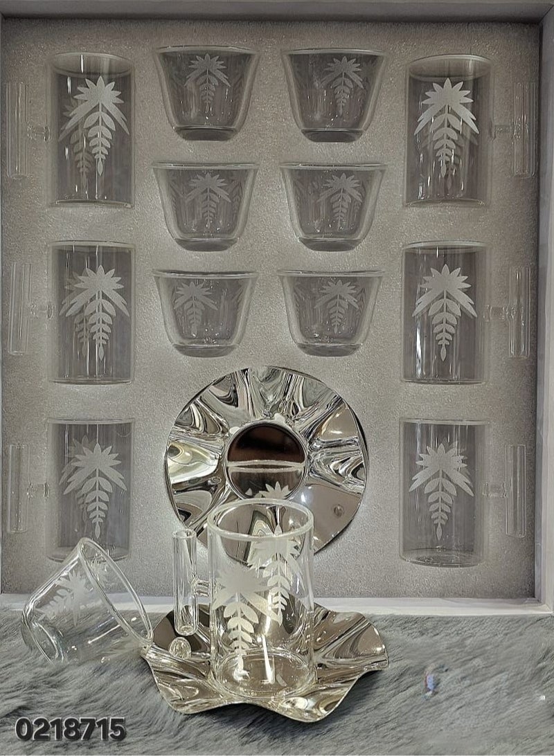 18-piece tea and coffee cup set with saucers