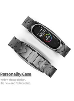 Y&D Strap Compatible Xiaomi Mi Band 6/5/4/3, Replacement Bracelet Wristbands for 6 Correa NFC Global Version Metal Stainless Steel (Black)  - Image 4