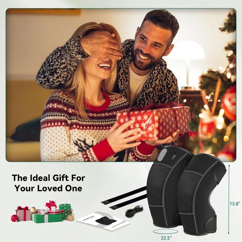 سينفيل جهاز تدليك الركبة الكهربائي - جهاز علاج حراري بالأشعة تحت الحمراء البعيدة للتعافي من الإصابات الرياضية، وتخفيف آلام الركبة، والعناية بالمفاصل، وتحسين الحركة للرياضيين ونمط الحياة النشط. - Image 5