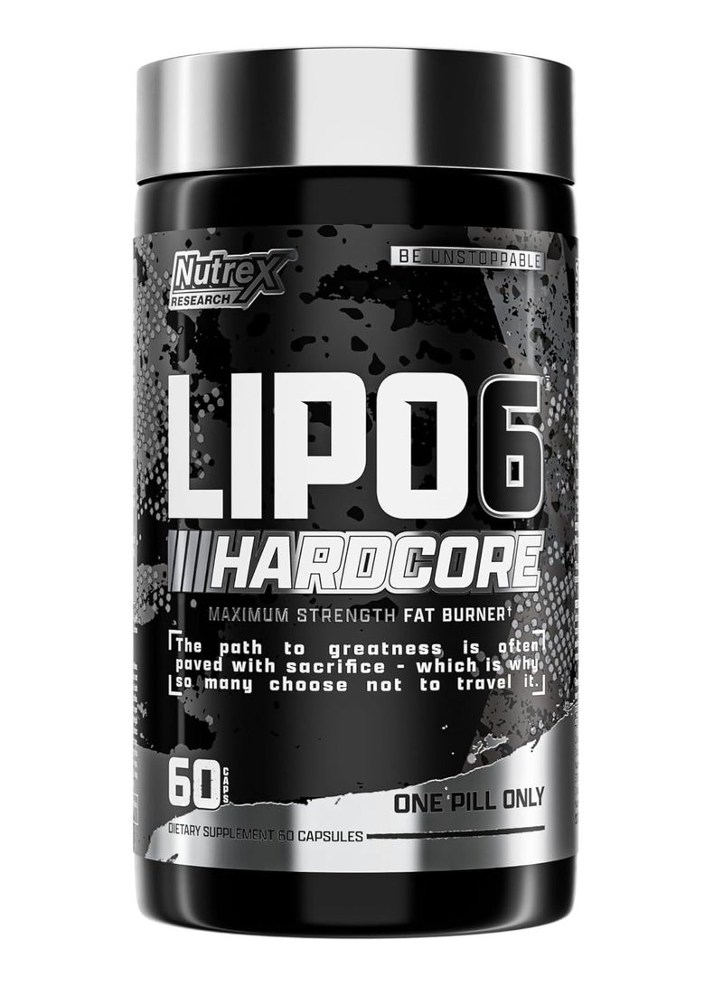 Nutrex Research Nutrex, Lipo 6 Hardcore, Fat Burner, 60 Caps, 60 Servings  - Image 1