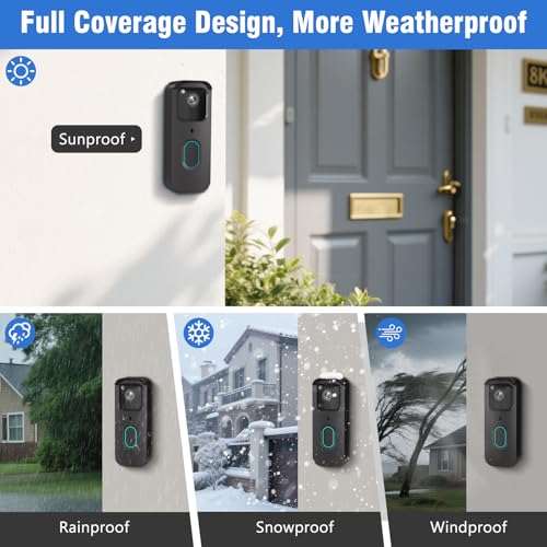 sibada No-Drill Blink Doorbell Mount for All-New Blink Video Doorbell Camera(2nd Gen), Blink Adhesive Mounting Bracket, Easy to Install for Blink Doorbell Security System(Blink Doorbell Not Included), Black - Image 5