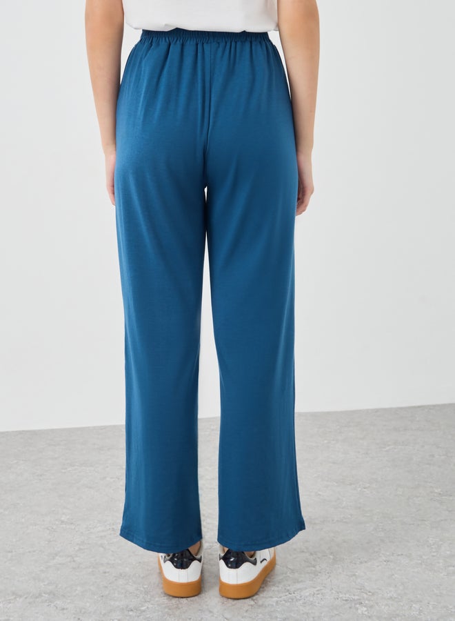 Take Two Solid Loose Fit Pants with Drawstring - Image 4