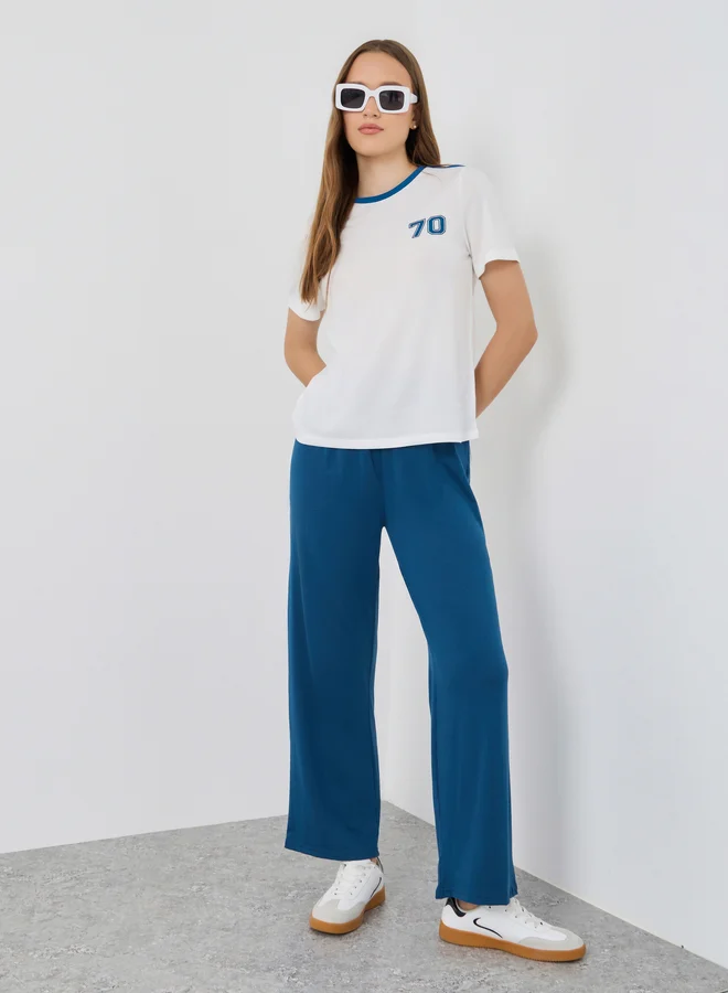 Take Two Take Two Solid Loose Fit Pants with Drawstring