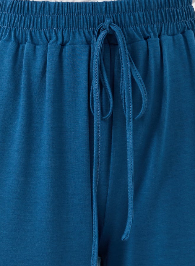 Take Two Solid Loose Fit Pants with Drawstring - Image 3