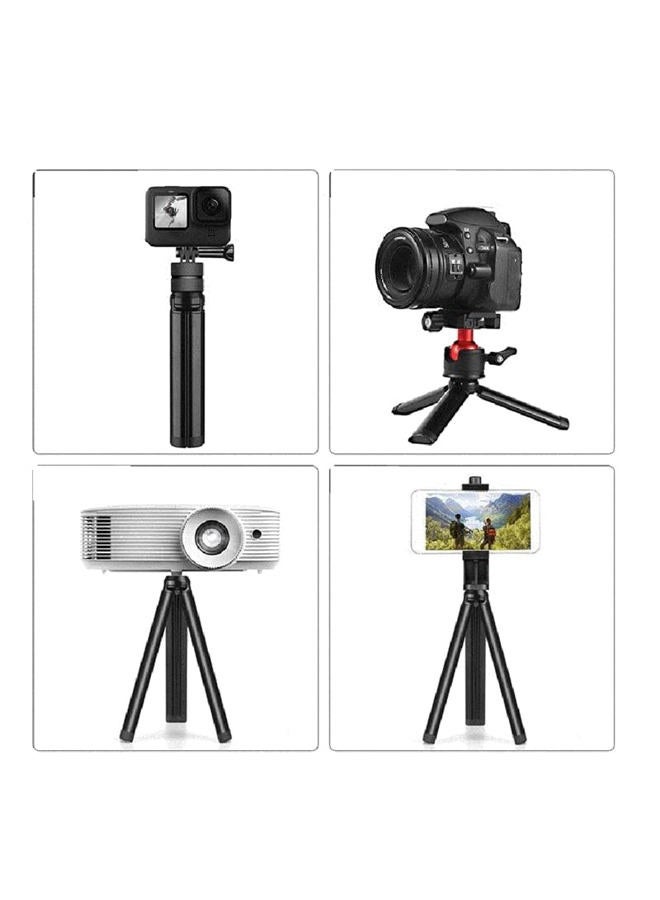 Leshareselect Metal Mini Tripod Camera Tripod for Smooth 4, Osmo Mobile 2 3 4, Gimbal Handle Grip Stabilizer, Black, Aluminum Alloy, 11.5cm - Image 4