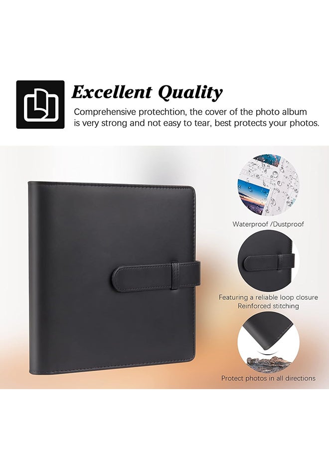 O Ozone 256 Pockets Photo Album for Fujifilm Instax Mini Camera, Leather Cover Photo Album for Instax Mini 12 11 9 40 90 8 7 Evo LiPlay Instant Camera - Black  - Image 3