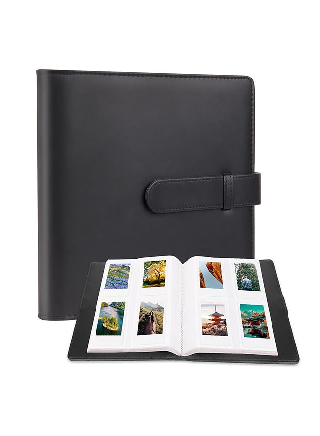 O Ozone 256 Pockets Photo Album for Fujifilm Instax Mini Camera, Leather Cover Photo Album for Instax Mini 12 11 9 40 90 8 7 Evo LiPlay Instant Camera - Black  - Image 1