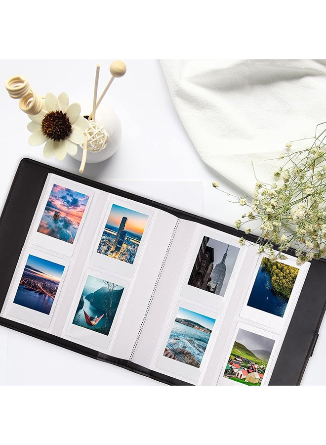 O Ozone 256 Pockets Photo Album for Fujifilm Instax Mini Camera, Leather Cover Photo Album for Instax Mini 12 11 9 40 90 8 7 Evo LiPlay Instant Camera - Black  - Image 4