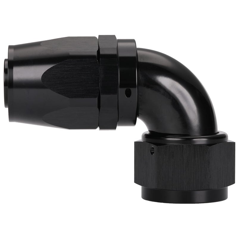 Podavelle 16AN 90 Degree Elbow Swivel Hose End Full Flow Fitting Adapter Aluminum Black - Image 2