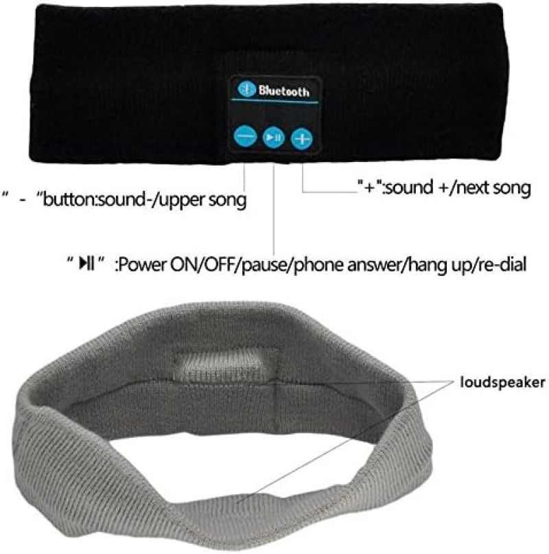 Bluetooth Music Headband Stereo Wireless Headset Mens Womens Sports Running Fitness Yoga Stretch Head Wrap Caps - Image 3