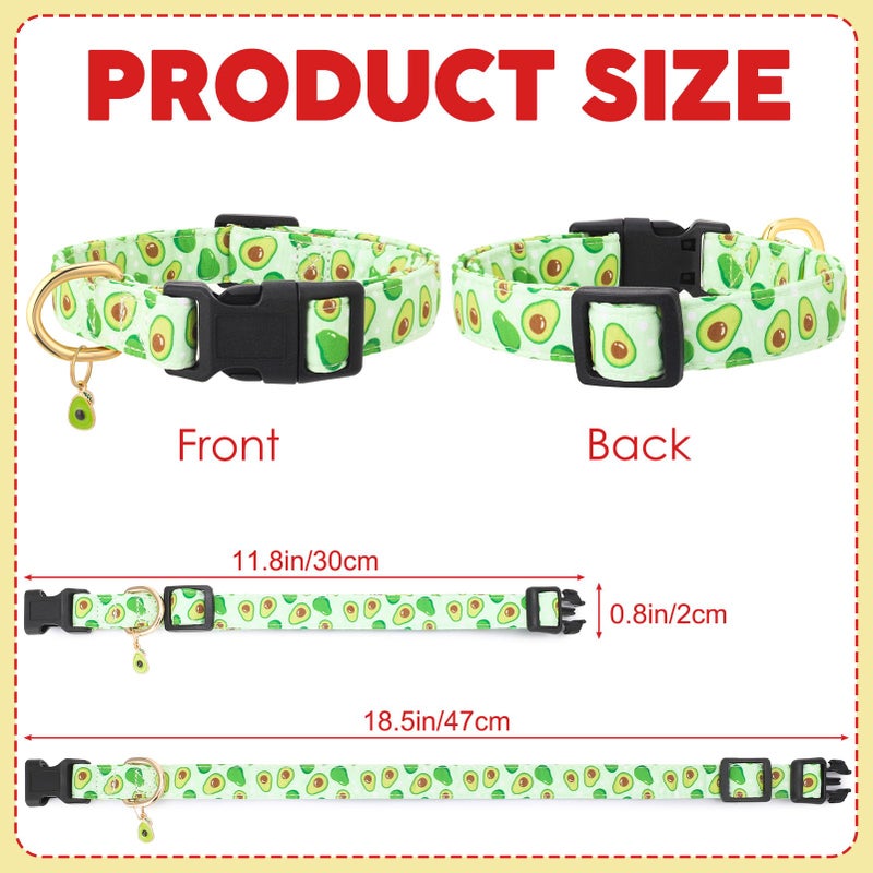 Guiqulai 7 Pack Cute Dog Collars for Medium Dogs Fruit Dog Collars with Fruit Pendants Adjustable Pet Collar with Safety Buckle for Girl Boy Dogs(12-18.9 inch) - Image 2