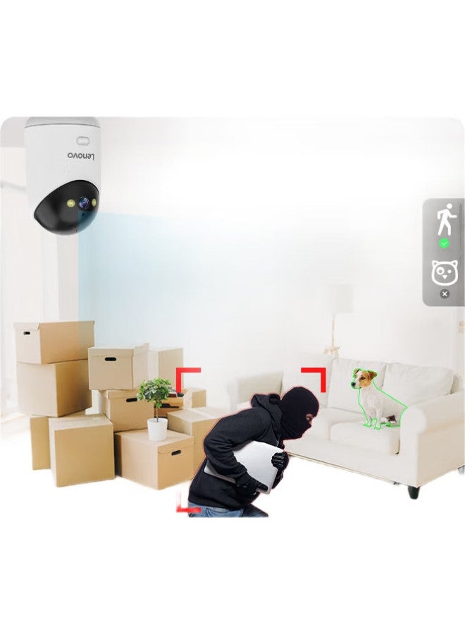 Lenovo Lenovo 8 Million Pixel 4K Ultra Hd Surveillance Home Ai Camera, Wireless Wifi Network Night Vision Monitor, 360-Degree Coverage With Night Vision Panoramic Ptz, Home Mobile Remote Access - Image 3