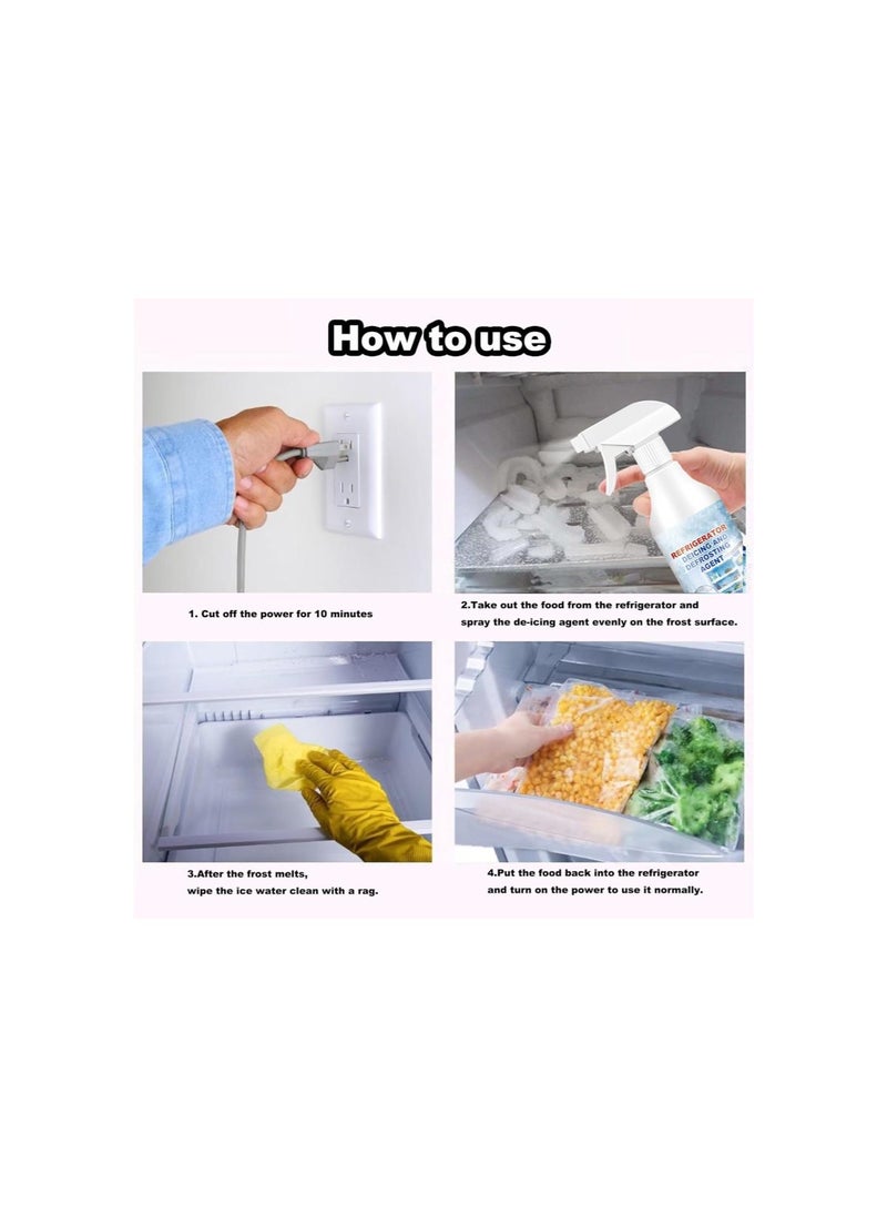 Generic - Defrosting Spray for Fridge Freezer(3pcs), Refrigerator Defrosting Deicer Spray, Defrosting Freezer Spray - Image 1
