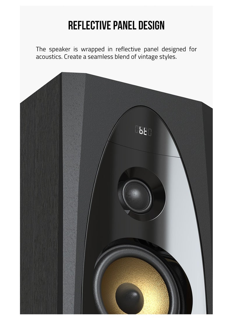 F&D - F&D T-60X Pro Peak Power 240 W Bluetooth Tower Speaker (Black, 2.0 Channel) USB,AUX,OPTICAL,TOUCH SCREEN,REMOTE CONTROL - Image 1