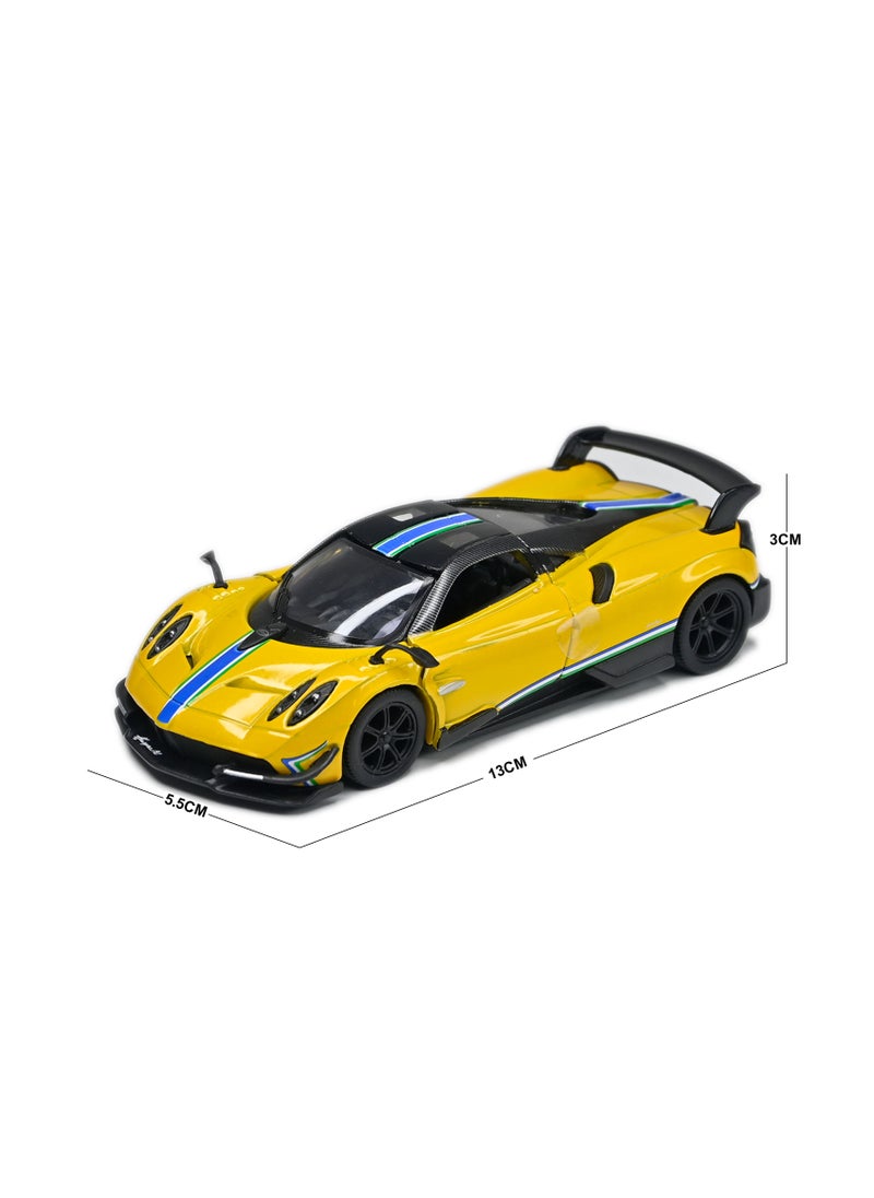 Kinsmart 1:38 Scale Door Openable Pull Back Action 2016 Pagani Huayra BC with Printing Diecast Alloy Metal Car  - Image 5