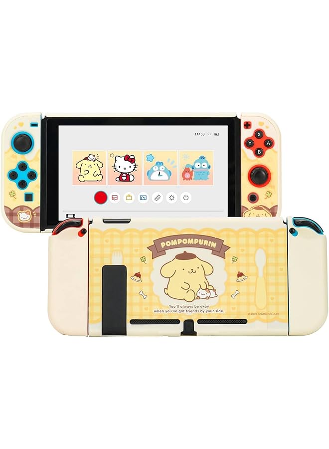 Protective Shell For Regular Switch Kawaii Cartoon Dockable Case For Regular Switch Anti Scratch And Shock Absorption Design Cover Skin (Yellow) - Image 1