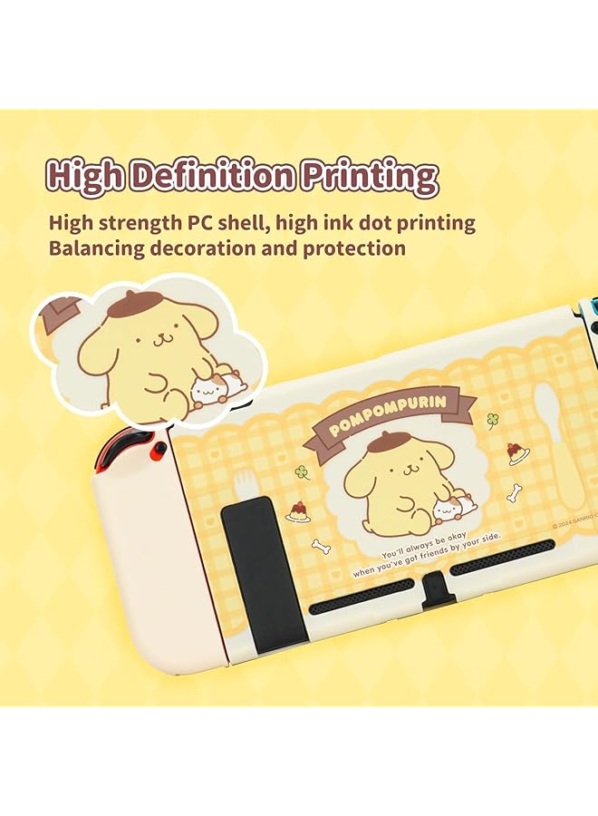 Protective Shell For Regular Switch Kawaii Cartoon Dockable Case For Regular Switch Anti Scratch And Shock Absorption Design Cover Skin (Yellow) - Image 5